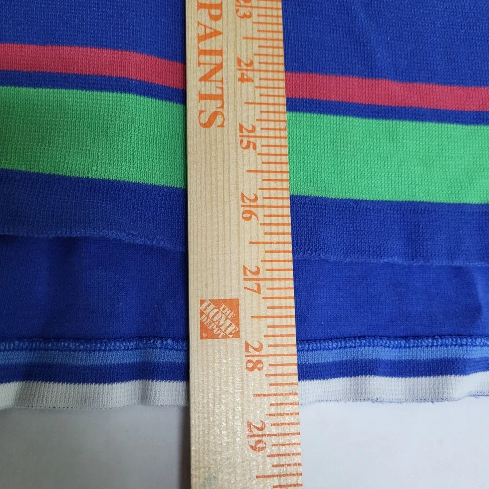 Polo Ralph Lauren Mens XL Striped Short Sleeve Polo Shirt Blue Green Red‎ Pony